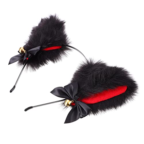 VALICLUD 1 Stück Katzenohren Haarreif Schleife und Glöckchen Verstellbarer Kopfschmuck für Cosplay Partys und Fotoshootings Süße Katzenohren Haarband VALICLUD 1 Stück Katzenohren Haarreif Schleife und Glöckchen Verstellbarer Kopfschmuck für Cosplay Partys und Fotoshootings Süße Katzenohren Haarband von VALICLUD