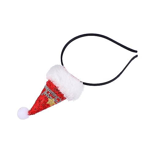 VALICLUD 1stk Kopfbedeckung Weihnachts-cosplay-haarband Nikolausmütze Stirnband Weihnachtlicher Süßer Kopfschmuck Weihnachtsmann-stirnband Weihnachtskopfschmuck Niedlich Plastik Kleiner Hut von VALICLUD