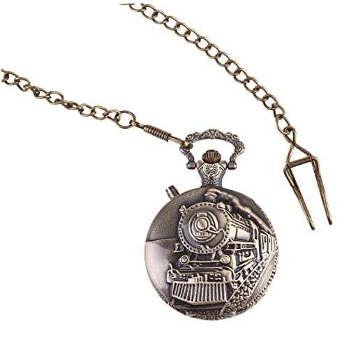 VALICLUD 1 Stück Kreative Taschenuhr Taschenuhren Brieftasche Kette Uhren Für Männer Goldene Taschenkette Digitaluhr Uhrkette Damenuhr Mit Kette Zug Taschenuhr Und Kette Automatikuhr Brown von VALICLUD