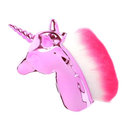 VALICLUD Einhorn-form Kosmetikpinsel Puder-rougepinsel Foundation-pinsel Für Frauen Mädchen Damen Mit Hochwertigem Kunststoffgriff Roségold von VALICLUD