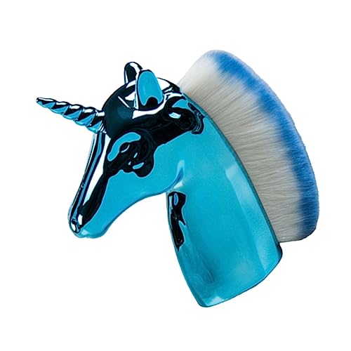 VALICLUD Einhorn Make up Pinsel Kosmetikpinsel Für Frauen Puder Und Foundation Pinsel Mit Blauem Griff Einzigartiges Design Für Täglichen Gebrauch Und Professionelle Anwendung Geschenkidee von VALICLUD
