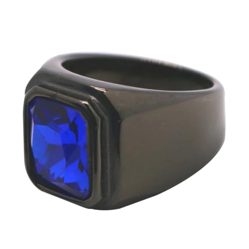 VALICLUD 1 Stück Mann Ring Edelsteinring Ring Mit Schlichtem Design Glassteinring Blue VALICLUD 1 Stück Mann Ring Edelsteinring Ring Mit Schlichtem Design Glassteinring Blue von VALICLUD