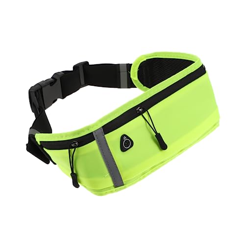 VALICLUD Ultradünne Lauf-hüfttasche Auslaufsichere Handytasche Kopfhöreranschluss Sport-hüfttasche Für Herren Material Nachtreflektierend Grün von VALICLUD