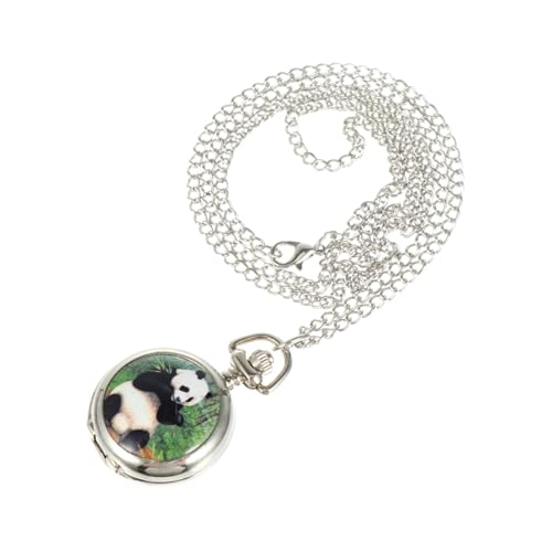 VALICLUD Panda Muster Taschenuhr Mit Dekorativer Halskette Und Kreativer Kettenuhr Studentenhalskette Mit Taschenuhr Als Geschenk Hochwertiges Mechanismus Mit Ablesbarem Zifferblatt von VALICLUD