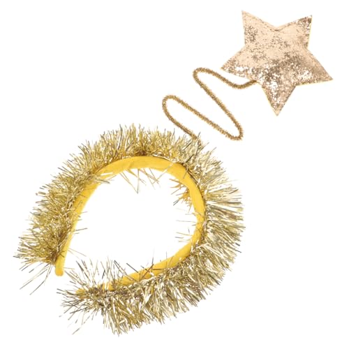 VALICLUD 1 Stück Pentagramm-stirnband Party-haare Glitzer-stern-stirnband, Stern-kopfbedeckung Party-haarreifen Sternhaarzubehör Haarschmuck Mädchen Stirnbänder Frauen Mädchen von VALICLUD