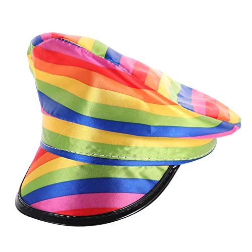 VALICLUD 1 Stück Regenbogenhut Karneval Regenbogenkapitänshut Breite Krempe Hut Kapitänshut Leistung Polizeihut Bühnenhut Requisite Regenbogen Große Lippenkappe Buntes Tuch VALICLUD 1 Stück Regenbogenhut Karneval Regenbogenkapitänshut Breite Krempe Hut Kapitänshut Leistung Polizeihut Bühnenhut Requisite Regenbogen Große Lippenkappe Buntes Tuch von VALICLUD