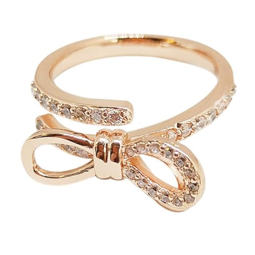 VALICLUD 1 Stück Schmuckring Damenring mit Schleifen-Verzierung Damenring mit einzigartigem Design Hochzeit Frau Fingerring Strassring Golden VALICLUD 1 Stück Schmuckring Damenring mit Schleifen-Verzierung Damenring mit einzigartigem Design Hochzeit Frau Fingerring Strassring Golden von VALICLUD