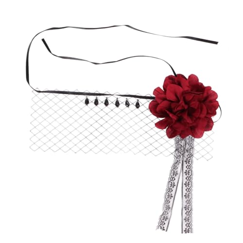 VALICLUD Halb Schwarze Augen Schleier Maske Halloween Spitzen Stirnband Maskenschleier Für Frau Dame Mädchen Kostüm Party Zubehör von VALICLUD