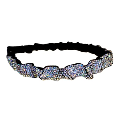 VALICLUD 1 Stück Strass Stirnband Haar Party Glänzend Modisch Stirnbänder Kopfschmuck Hochzeit Stirnband Mädchen Kopfbedeckung Kopfbedeckung Für Frauen Kopfdekor Bunt Flanell von VALICLUD