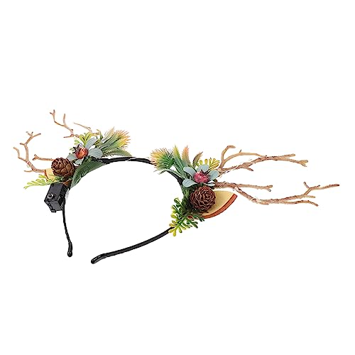 VALICLUD 1stück Leuchtender Geweih Haarreif Mit Antler Design Festliches Haarschmuck Accessoire Für Weihnachten Und Partys Für Damen von VALICLUD