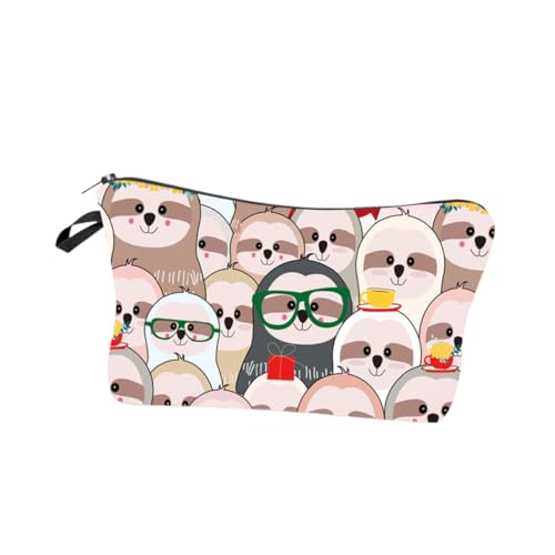 VALICLUD 1 Stück wasserdichte Kosmetiktasche mit Cartoon Sloth Multifunktionale Organizer für Lippenstift Zahnbürste und Mehr für Reisen und Outdoor Aktivitäten von VALICLUD