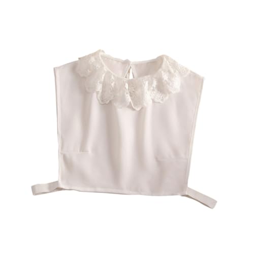 VALICLUD 1stücke Abnehmbarer Falscher Kragen Weiß Für Damen Bluse Mit Verstellbarem Band Jeder Seite Und Abnehmbarem Choker Für Freizeitkleidung von VALICLUD