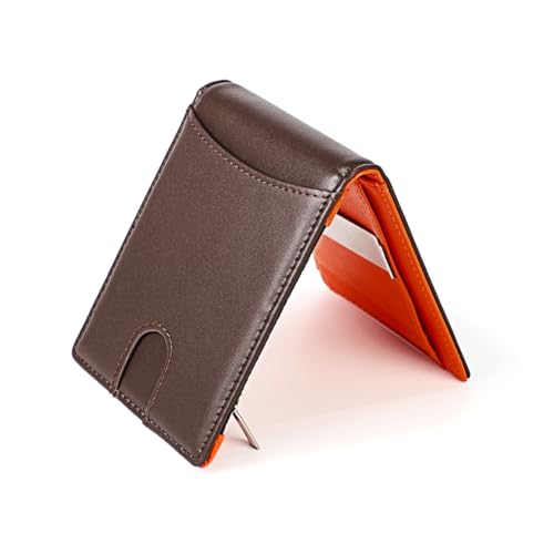 VALICLUD 1stück Geldbörse Echtem Mit Clip Und Münzfach Für Business Und Alltag Farbe Kaffee Praktischer Kartenhalter Für von VALICLUD
