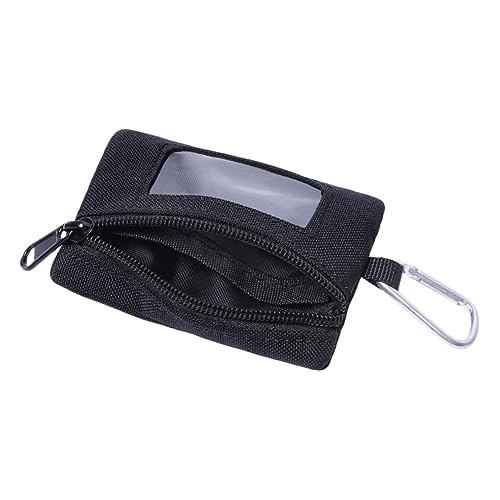 VALICLUD 1stk Outdoor-gürteltasche Geschäftsfall Handy-holstertasche Kreditkartenfach Männer Schwarze Geldbörse Herren Gürteltasche Umhängetasche Reißverschluss Mann Rostfreier Stahl Klipp von VALICLUD