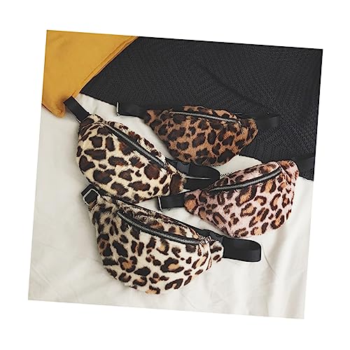 VALICLUD 1stk Reise Schultertasche Vintage Chic Trendy Gürteltasche Schlank Reisegeld Beutel Cheetah Diebstahlsicheren Gurtbeutel Pelzige Umhängetasche Geldbeutel Fräulein von VALICLUD