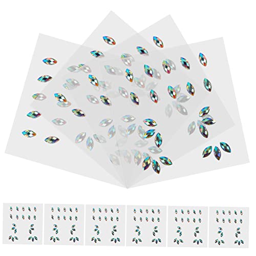 VALICLUD 10 Blatt Selbstklebende Gesichtsjuwelen Strasssteine für Makeup Temporäre Aufkleber für Festivals Karneval und Diy Gesichtskunst für und Mädchen von VALICLUD