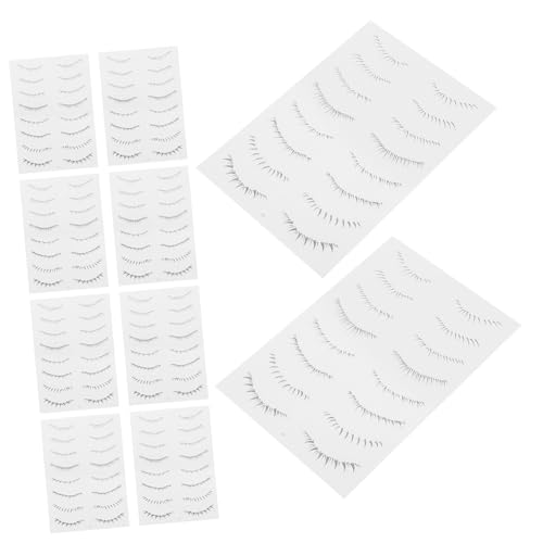 VALICLUD 10 Blatt Wimpern Tattoos Aufkleber für Niedrige Wimpern Aufkleber für Perfektes Make Up für Partys Hochzeiten und Alltägliche Anlässe von VALICLUD