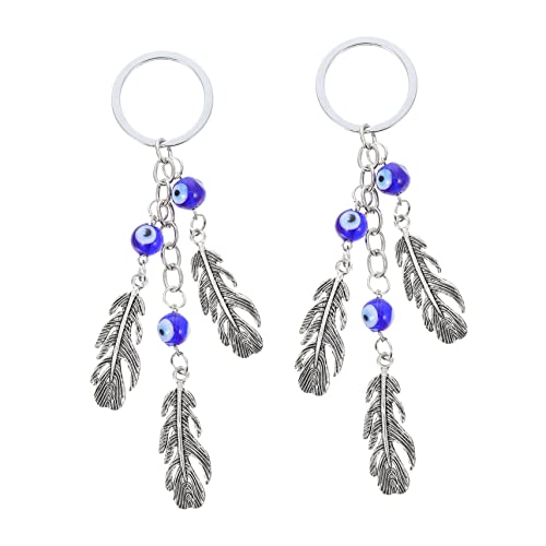 VALICLUD 2stücke Schlüsselanhänger Mit Bösem Auge Blauer Edelstein Stilvoller Schlüsselbund Für Taschen Rucksäcke Und Handgefertigter VALICLUD 2stücke Schlüsselanhänger Mit Bösem Auge Blauer Edelstein Stilvoller Schlüsselbund Für Taschen Rucksäcke Und Handgefertigter von VALICLUD