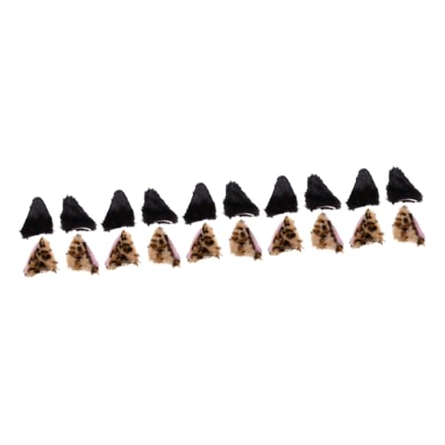 VALICLUD 10 Paar Fuchs Ohr Haarspange Katzenohr Haarnadeln Frauen Haarspangen Tiere Ohr Plüsch Katze Haarspangen Tiere Haarnadel Pelzige Haarspangen Cosplay Haarschmuck Clip auf Katzenohren Flanell von VALICLUD