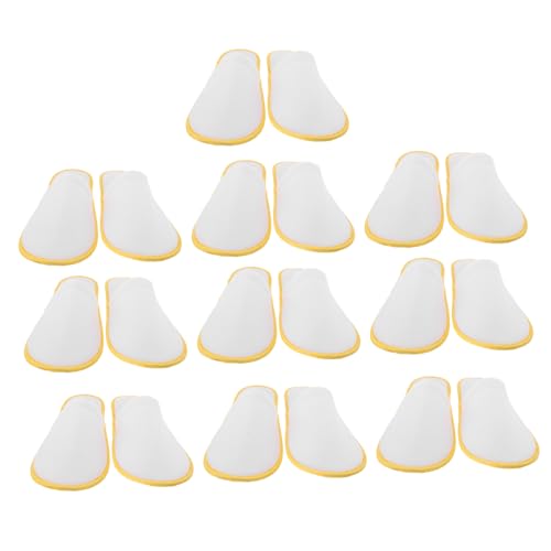 VALICLUD 10 Paare Einweg Hausschuhe Herren Rutschfeste Atmungsaktive Hotel Gästepantoffeln Bequeme Leichte Pantoffeln für Innenbereich Einfach zu Tragen für Reise Salon Zuhause von VALICLUD