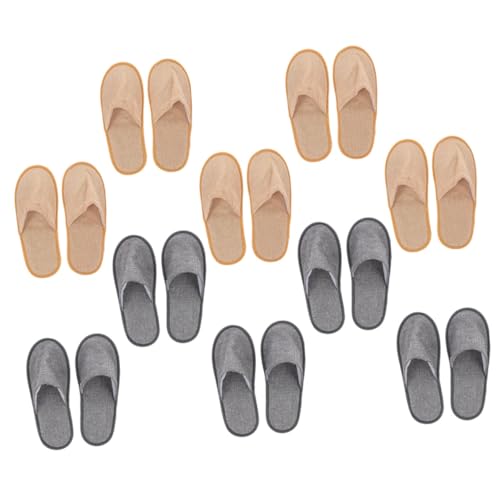 VALICLUD 10 Paare Faltbare Hausschuhe Geschlossene Zehen Rutschfeste Reise Slipper Leicht Tragbar Für Damen Herren Hotel Spa Gästekomfort von VALICLUD