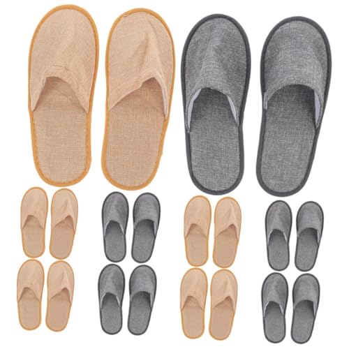 VALICLUD 10 Paare Faltbare Wiederverwendbare Hausschuhe aus Hochwertigem Material Rutschfeste Gästeschuhe Leichte Kompakte Reise Slipper für Damen und Herren für Hotel Zuhause von VALICLUD