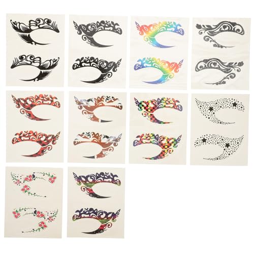 VALICLUD 10 Paare Temporäre Augen Make Up Sticker Selbstklebende Eyeliner Aufkleber Wasserfeste Lidschatten Decals Schnell Trocknend für Karneval Cosplay Halloween und Partys VALICLUD 10 Paare Temporäre Augen Make Up Sticker Selbstklebende Eyeliner Aufkleber Wasserfeste Lidschatten Decals Schnell Trocknend für Karneval Cosplay Halloween und Partys von VALICLUD