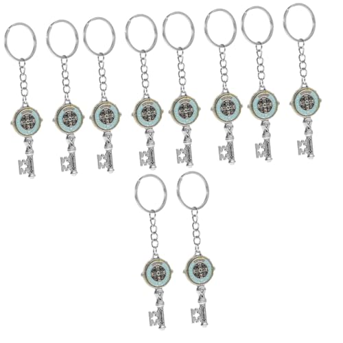 VALICLUD 10stücke Schlüsselanhänger Schlüssel-Form Dekorativer Metall- Für Handtaschen Zur Taufe Für Paten Langlebig Und Stilvoll Für Persönliche Akzente von VALICLUD