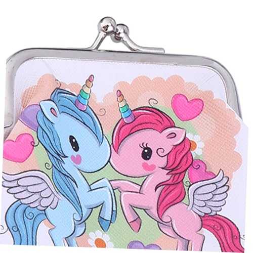 VALICLUD 10stücke Einhorn-geldbörse Mit Kussverschluss Kleiner Beutel Für Mädchen Und Töchter Münzbörse Aus Robustem PVC Geldbeutel Mit Kartentasche Und Fächern Für Kleingeld Und von VALICLUD