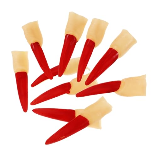 VALICLUD 10 Stück Halloween Hexen Finger Realistische Gummi Falsche Finger Für Kostümpartys Wiederverwendbare Party Requisiten Gruselige Dekoration Für Halloween Cosplay Und Festivals von VALICLUD