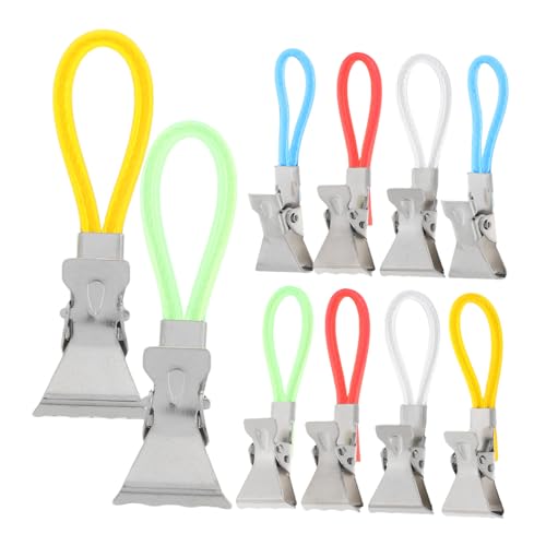 VALICLUD 10 Stück Handtuchklammern Handtuchhalter Küchenhandtuch Aufhängeklammern Kleine Metallklammern Handtuchhalter Aus Metall Handtuchhaken Clips Stoffhaken Clips Badezimmer von VALICLUD