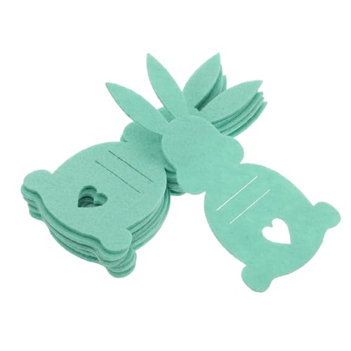 VALICLUD 10 Stück Hasenwechselhalter Hasenbesteckhalter Osterhasen-Geschenktüten Osterhasen-Besteckhalter Hasen-Besteckhaltertasche Ostergeschirrbeutel osterhasen Taschen Tuch Light Green von VALICLUD
