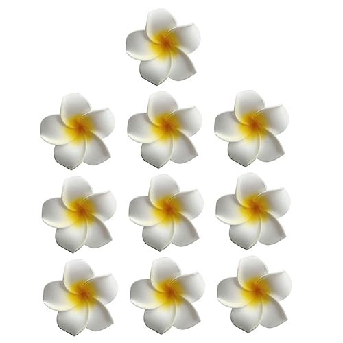 VALICLUD 10 Stück Hawaii Haarklammern Gelb Krokodilspangen Sommer Strand Haarschmuck Kreative Blüten Haarclips für Mädchen Dekorativer Kopfschmuck für Luau Party von VALICLUD