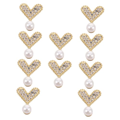 VALICLUD 10stücke Hochzeitsbrosche Im Vintage-stil Anzugbrosche Mit Perlenakzenten Herzbrosche Als Schalnadel Statement-brosche Für Damen Dekorative Nadeln Für Anzüge Und Kleider von VALICLUD