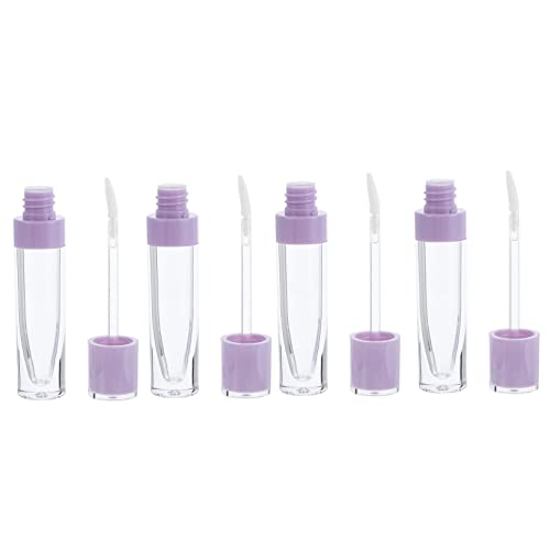 VALICLUD 10 Stück Lippenstift Behälter Leer Runde Lippenpflege Tube Nachfüllbare Lippenbalsam Hülle Auslaufsicher für DIY Lipgloss Lip Oil Eyeliner und Kosmetikaufbewahrung Fliederfarben von VALICLUD