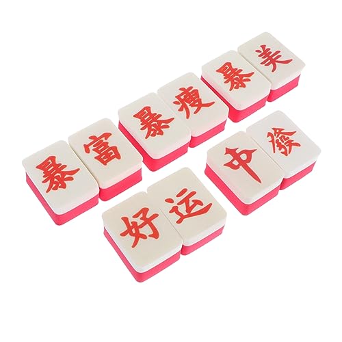 VALICLUD 10 Stück Mahjong Make Up Schwämme Wasseraktivierte Kosmetik Pads für Foundation und Concealer Sanfte Anwendung für Damen Verschiedene Designs von VALICLUD