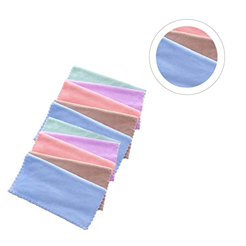 VALICLUD 10 Stück Mikrofaser Gesichtsreinigungstücher Quadratische Make Up Entferner aus Korallenvlies Weich Wiederverwendbar für Damen für Zuhause und Reisen von VALICLUD