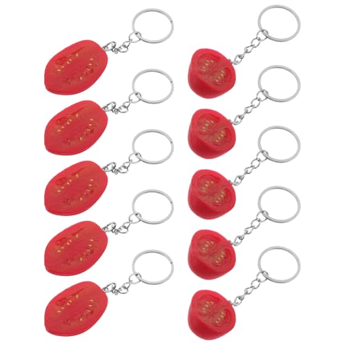 VALICLUD 10 Stück Mini Halbe Kirschtomate Schlüsselanhänger Lustiger Obst Anhänger Leichtes Kompaktes Design Geldbörsen Schmuck Charm VALICLUD 10 Stück Mini Halbe Kirschtomate Schlüsselanhänger Lustiger Obst Anhänger Leichtes Kompaktes Design Geldbörsen Schmuck Charm von VALICLUD