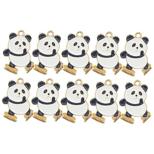 VALICLUD 10 Stück Panda Legierungsanhänger Schmuckzubehör Schmuckherstellung Dekor Cartoon Schlüsselanhänger Schlüsselanhänger Herstellungszubehör DIY Charms Schicke Panda Charms von VALICLUD