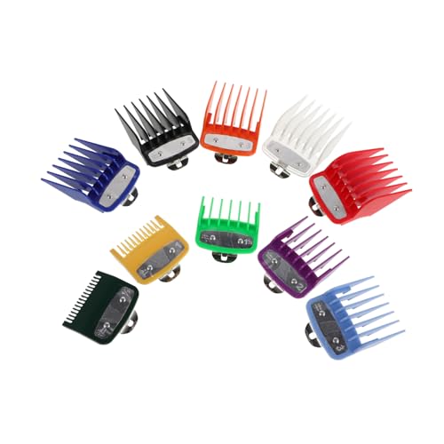 VALICLUD 10 Stück Professionelle Haarschneideschutzvorrichtungen Ersatz Schneidführungen für Haarschneider Kunststoff Kämme für Herren Präzise Haarlängenführung Zubehör für Friseure von VALICLUD