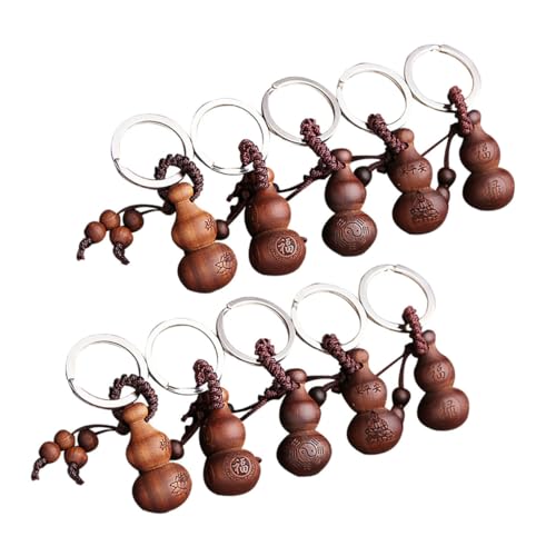 VALICLUD 10 Stück Schlüsselanhänger Feng Shui Kürbis Schlüsselanhänger Glücksfiguren Kürbis Schlüsselanhänger Schlüsselanhänger Ornament Autoschlüssel Shui Schlüsselanhänger von VALICLUD