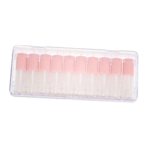 VALICLUD 10 Stück Sichtbare Lippenstift Tuben aus Robustem Leere DIY Lipgloss Behälter Mattrosa Leicht Tragbar für Lippenpflege und Selbstgemachte Lippenfarbe Geschenkidee für Frauen von VALICLUD