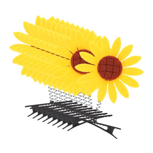 VALICLUD 10stücke Sonnenblumen-haarspange Dekorative Haarspangen Für Frauen Und Mädchen Kleine Haarspangen Mit Dreidimensionalem Sonnenblumen-design Accessoires Für Mädchen von VALICLUD