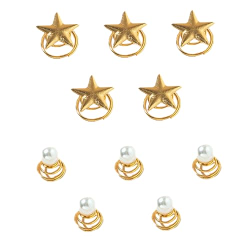 VALICLUD 10 Stück Teiliges Braut Spiralförmige Haarklammern mit Perlen Leicht und Bequem Festlich Eleganter Haarschmuck für Hochzeit Weihnachten und Damen Frisuren von VALICLUD