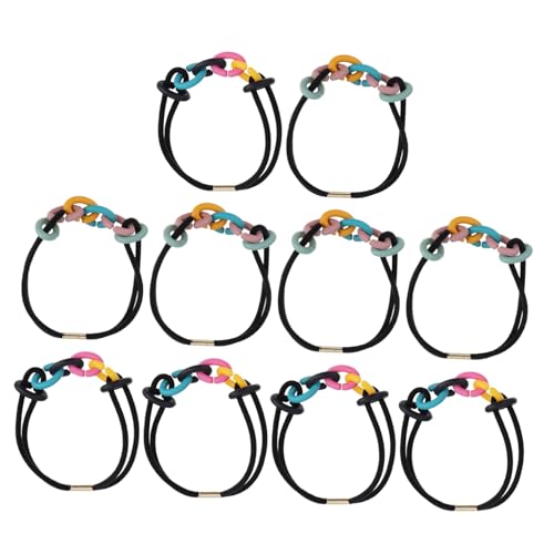 VALICLUD 10 Stück Teiliges Buntes Elastisches Haarband für Mädchen Dehnbare Knickfreie Haargummis in Leuchtenden Farben Vielseitig Einsetzbar als Armband und Haarschmuck für Alltag und von VALICLUD