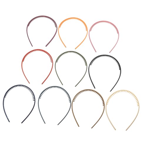 VALICLUD 10 Stück Teiliges Buntes Kunststoff Haarband mit Zacken Komfortables Haarschmuck Accessoire für Frauen und Mädchen Geeignet für Kostümpartys Karneval Weihnachten und Cosplay von VALICLUD
