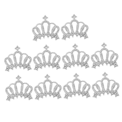 VALICLUD 10 Stück Teiliges DIY Haarschmuck aus Silberfarbenem Legierungs und Kristallmaterial Ansprechende Kronenform Haarnadeln Stilvoller Kopfschmuck für Frauen und Mädchen Leicht und von VALICLUD