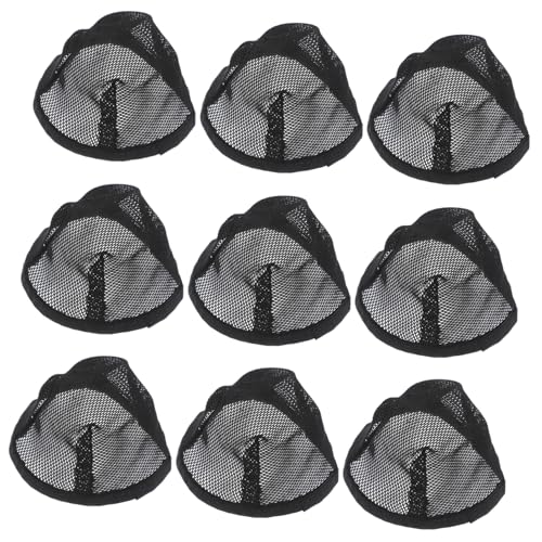 VALICLUD 10 Stück Teiliges Elastisches Haarnetz Schwarz Atmungsaktive Mesh Dome Caps für Perücken Wiederverwendbare Weaving Wigs Caps Rutschfeste Haarnetze für Damen und Herren Vielseitig von VALICLUD
