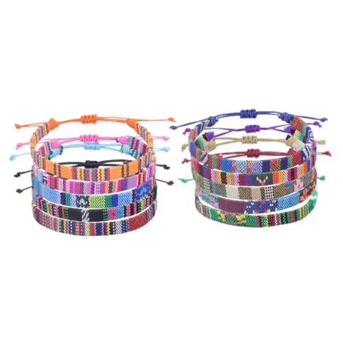 VALICLUD 10 Stück Teiliges Ethnische Handgewebte Baumwoll armbänder Verstellbare Freundschaftsbänder für Damen Leichte Sommerarmbänder im Boho stil für Strand und Alltagsschmuck VALICLUD 10 Stück Teiliges Ethnische Handgewebte Baumwoll armbänder Verstellbare Freundschaftsbänder für Damen Leichte Sommerarmbänder im Boho stil für Strand und Alltagsschmuck von VALICLUD