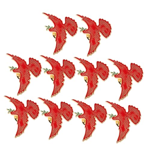 VALICLUD 10 Stück Teiliges Friedens Tauben Anstecknadeln aus Metall mit Olivenzweig Kompakt und Leicht Vielseitige Broschen für Kleidung Taschen Rucksäcke Schals Accessoires für Damen und von VALICLUD